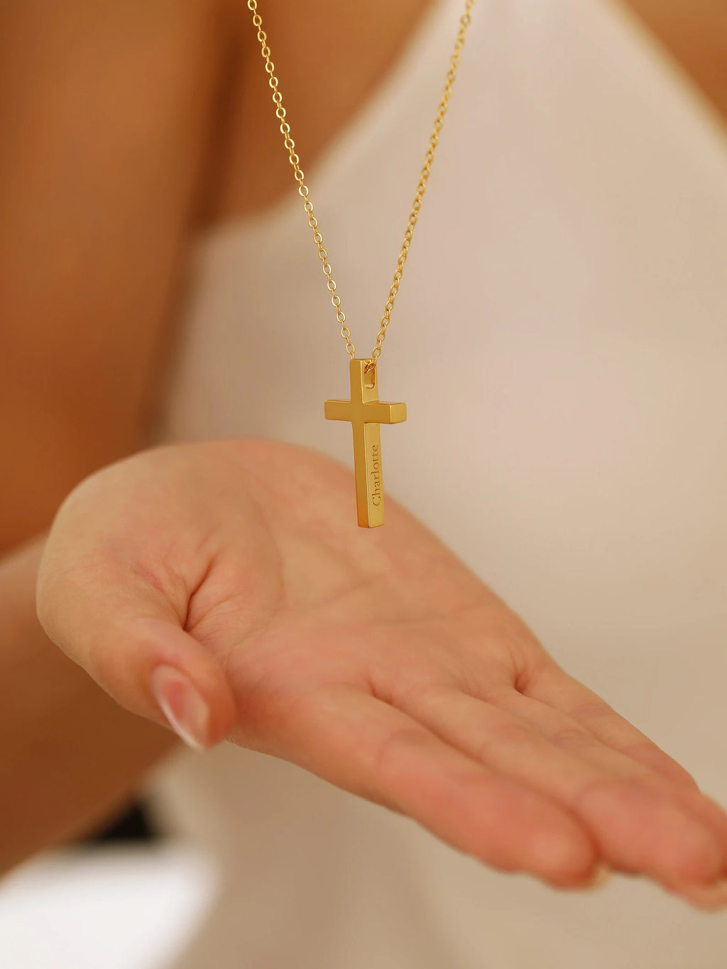Engravable Cross Pendant
