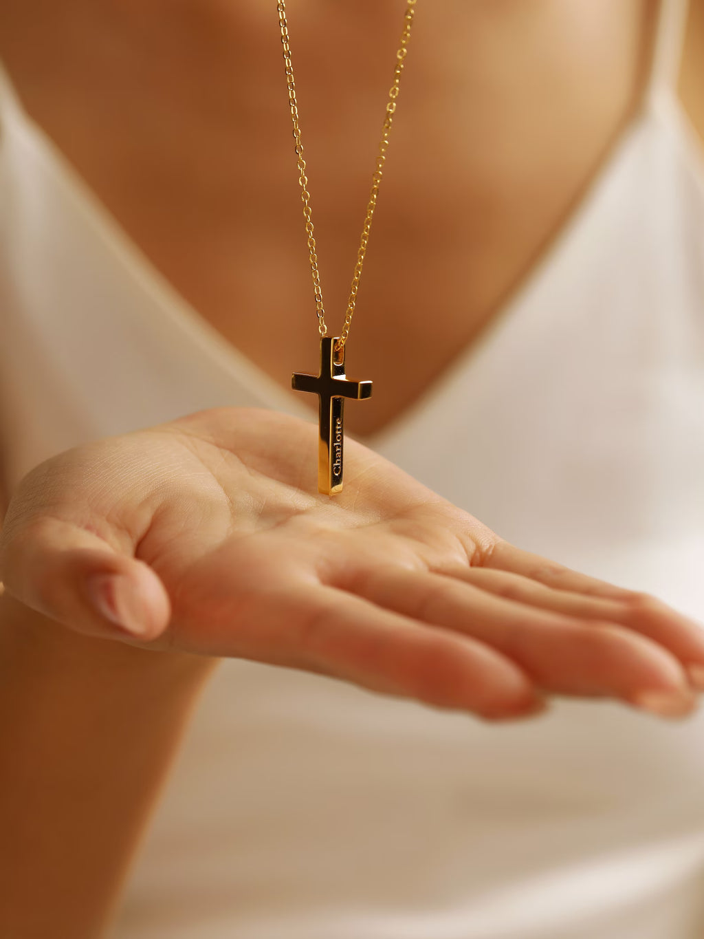 Engravable Cross Pendant