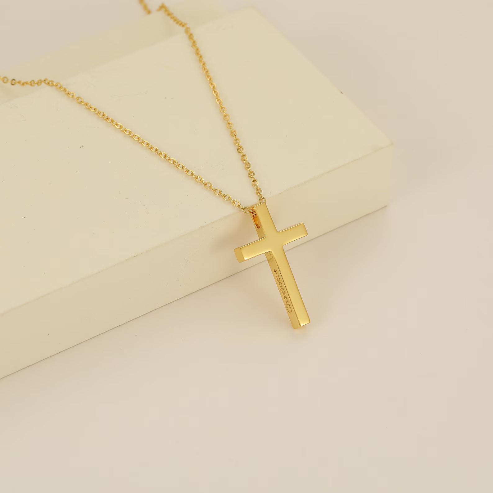Engravable Cross Pendant